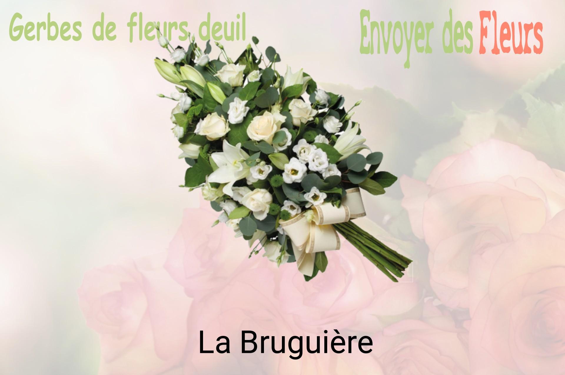 Gerbe de fleurs de deuil livrée à La Bruguière
